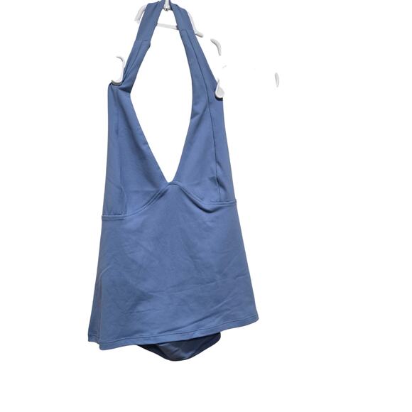 Free people cami womens size large dusted blue still here halter cami - Picture 1 of 6
